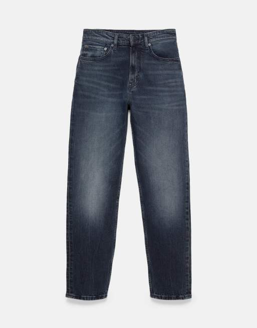 Pull&Bear - Jeans slim color blu lavanda, 6 di 7