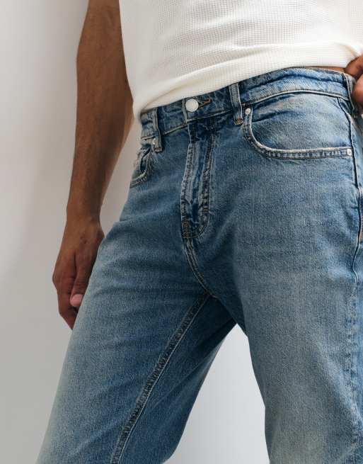 Pull&Bear jeans slim fit blu medio, 5 di 5