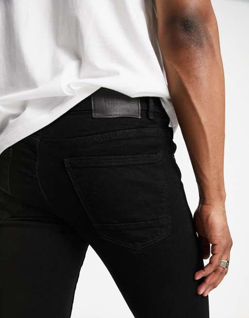 Pull&Bear - Jeans super skinny neri, 3 di 4