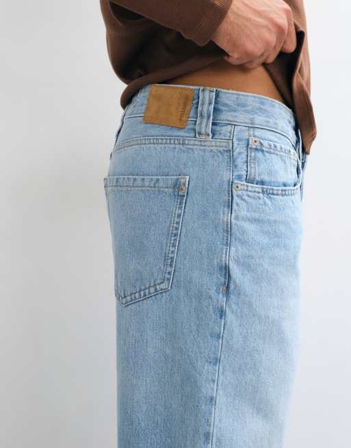 Pull&Bear - Jeans vestibilità standard blu indaco pallido, 2 di 5