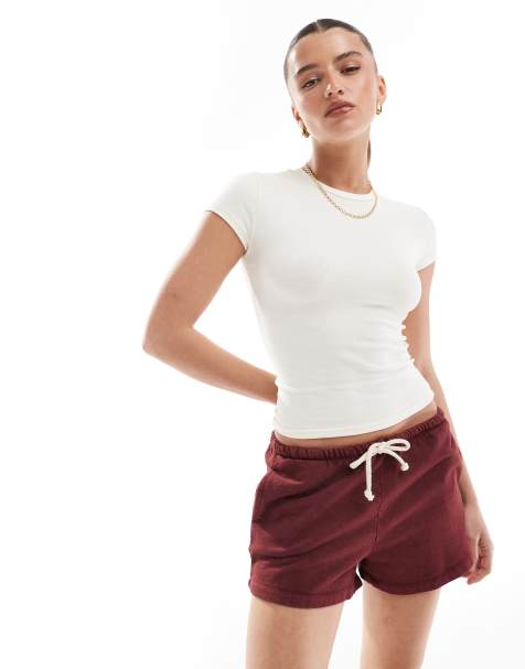 Pull&Bear jersey runner short in red - view 1