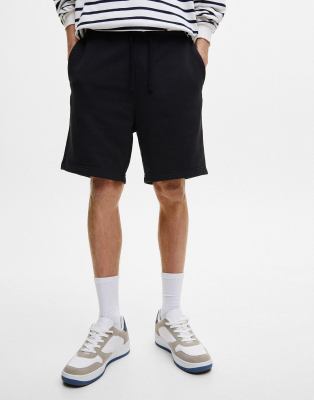 Pull&Bear jersey shorts in black - ASOS Price Checker