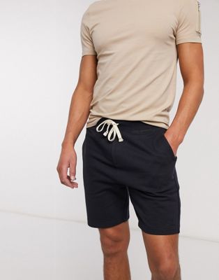 navy jersey shorts