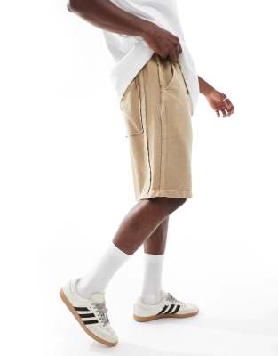 jersey shorts in stone - part of a set-Neutral
