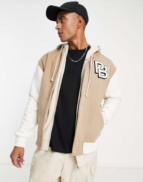 Jersey Varsity Bomber Jacket With Badges