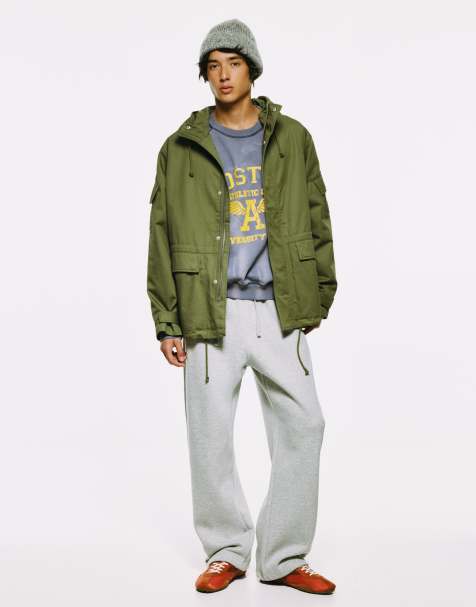 Pull&Bear jogger baggy à jambe large gris chiné - view 1