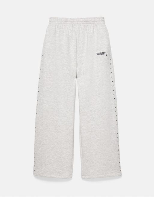 Pull&Bear jogger clouté gris chiné, 5 de 7