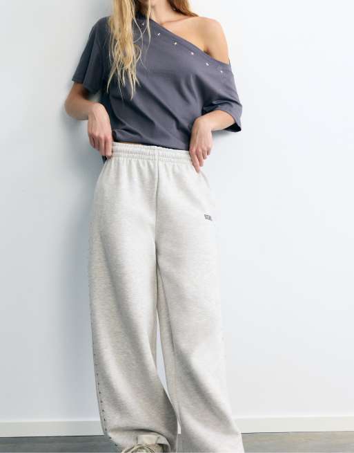 Pull&Bear jogger clouté gris chiné, 6 de 7