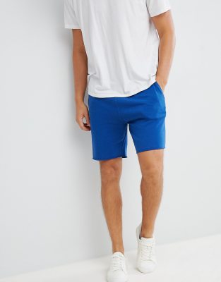 blue jogger shorts