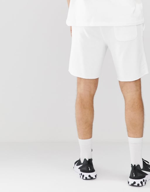 Mens white jogger shorts sale