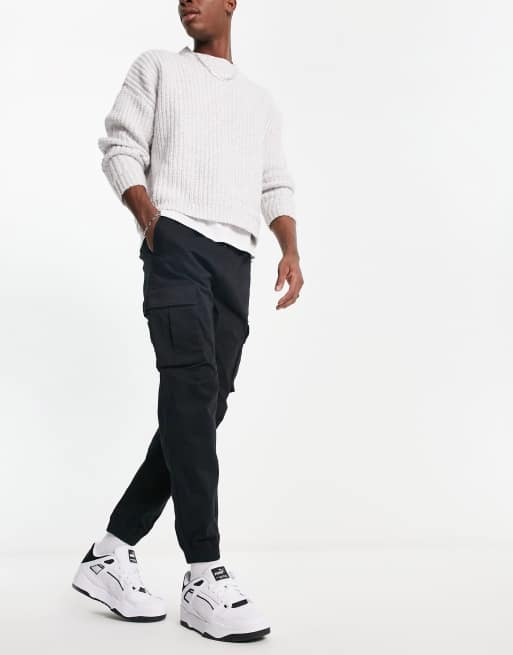 Pull&Bear - Jogger style cargo - Noir