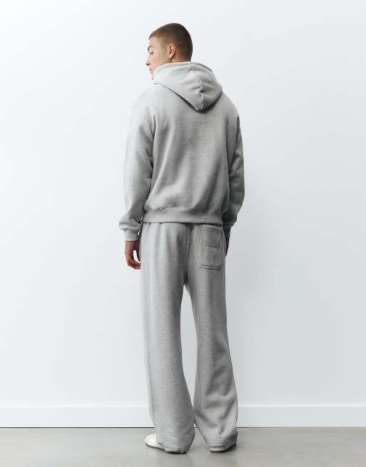 Pull&Bear Jogger- und Sweatshirt-Set in Graumeliert, 2 von 6