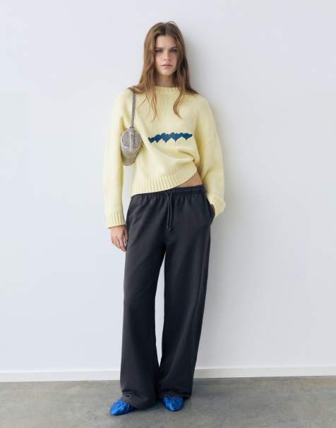 Pull&Bear joggers a gamba larga navy - view 1