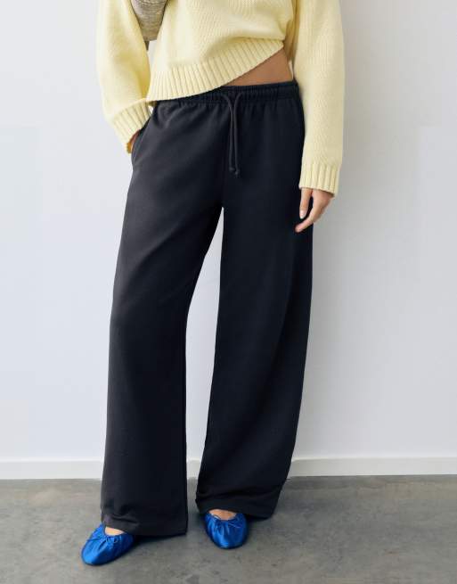 Pull&Bear joggers a gamba larga navy, 2 di 7