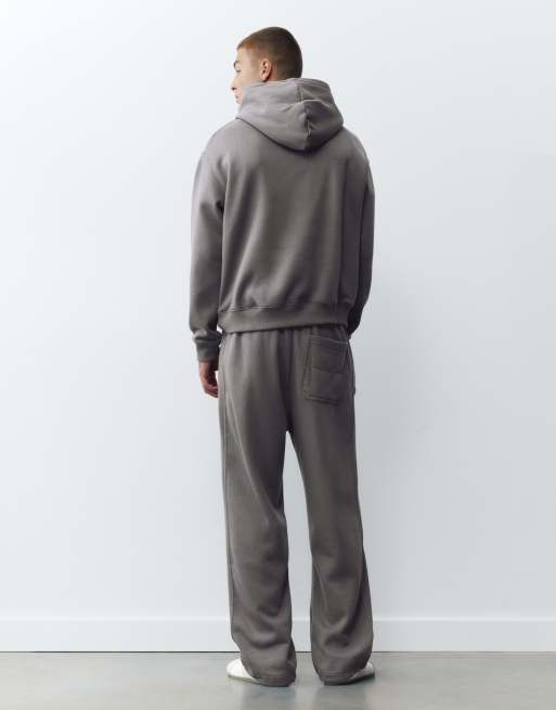 Pull&Bear Joggers and sweatshirt pack in grey, 2 of 6