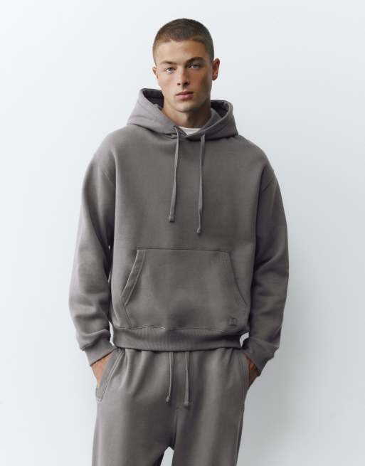 Pull&Bear Joggers and sweatshirt pack in grey, 3 of 6