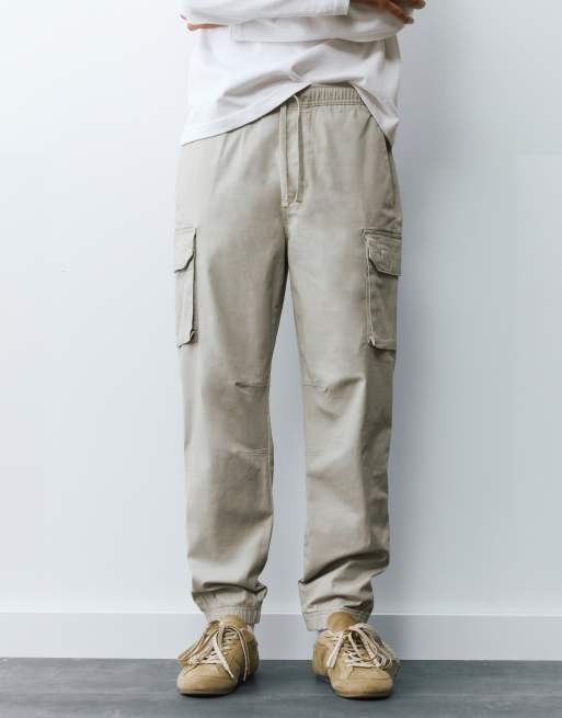 Pull&Bear - Joggers cargo color pietra, 4 di 7