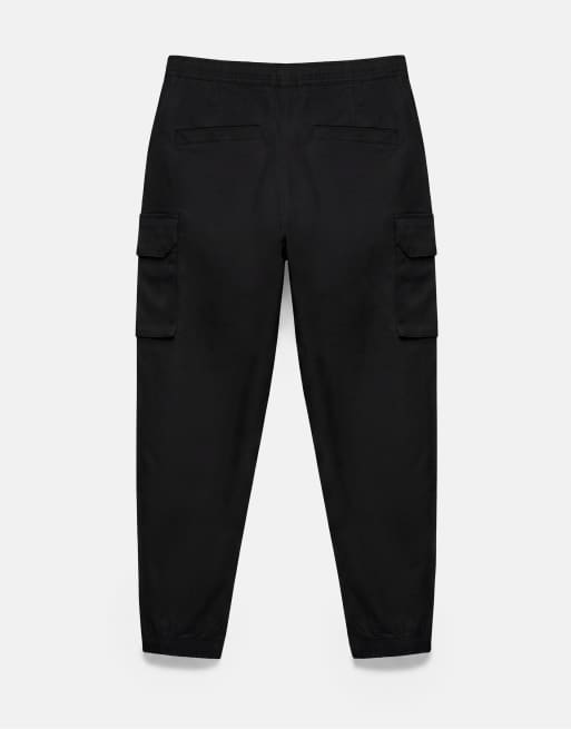 Pull&Bear - Joggers cargo - Noir, 7 de 7
