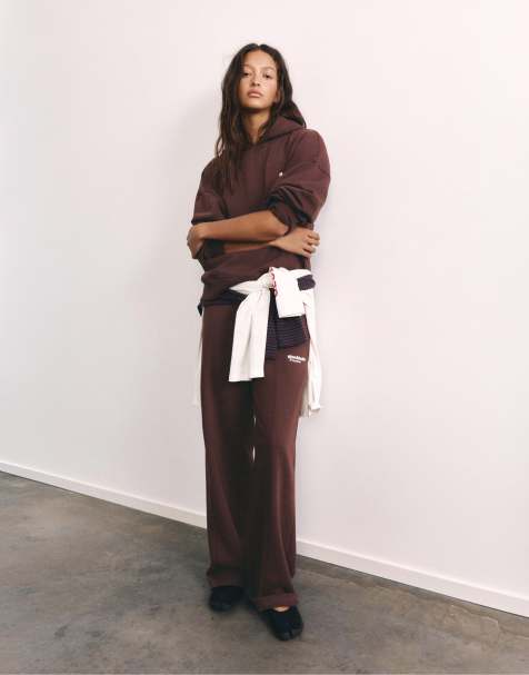 Pull&Bear joggers grafici bordeaux - view 1