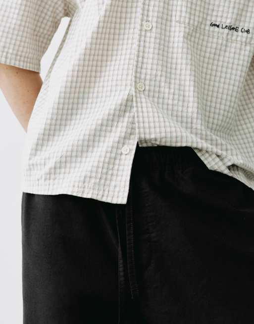 Pull&Bear joggers in lino neri, 3 di 7