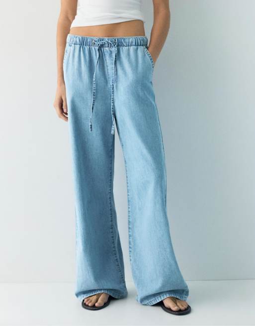 Pull&Bear Joggers in pale blue, 2 of 4