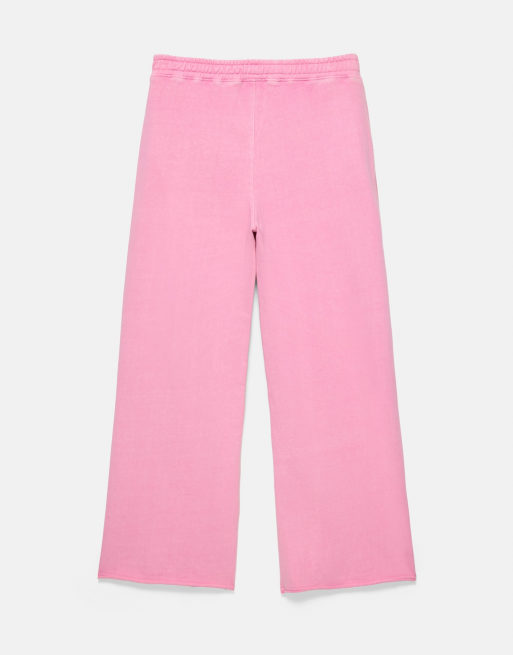 Pull&Bear joggers med brede ben i pink, 5 af 5
