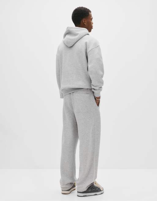 Pull&Bear - Joggers pesanti grigio mélange, 3 di 4