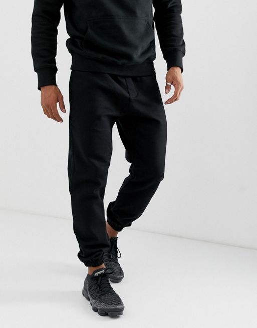 Pull&bear joggers with logo in black | ASOS