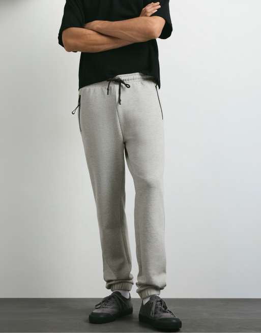 Pull&Bear jogging technique gris chiné, 4 de 7