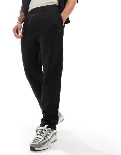 Pull&Bear - Joggingbroek met rechte pijpen in zwart 
