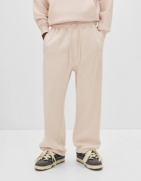 Pull&Bear - Joggingbroek van zware stof in roze - view 1