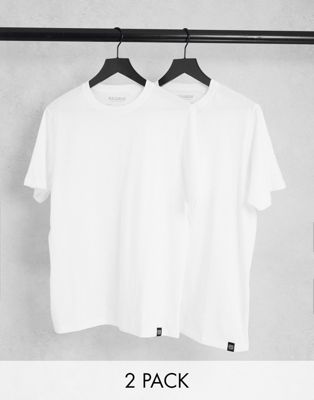 Pull&Bear basic 2-pack t-shirt in white