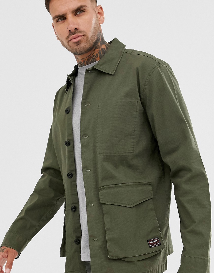 Pull&Bear Join Life - Camicia multitasche verde