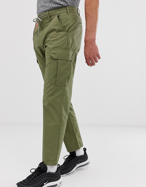 Pull&Bear Join Life cargo trousers in khaki