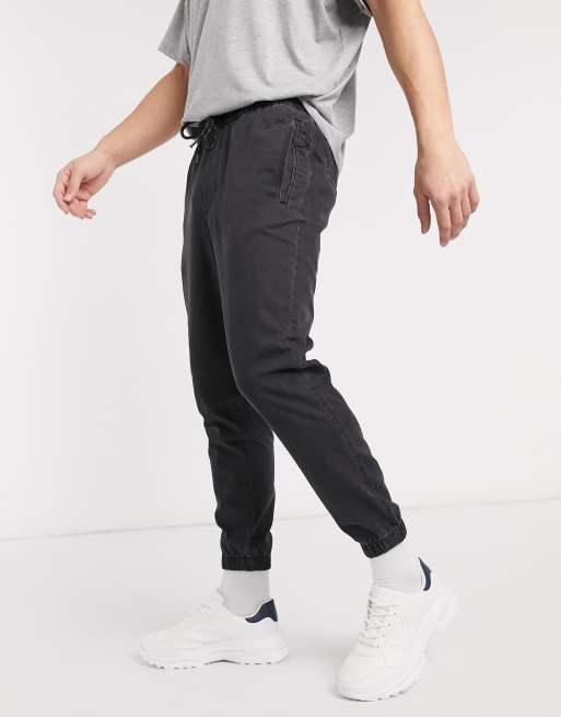 Pull&Bear Join Life denim jogger in black