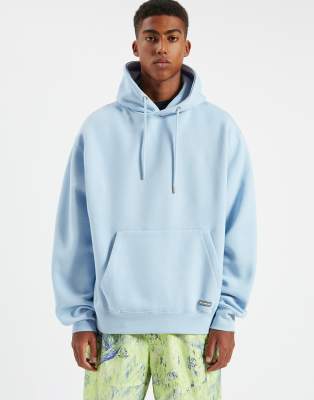 Pull&Bear Join Life hoodie in sky blue