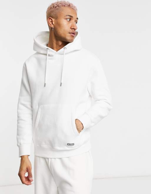 Pull and store bear white hoodie