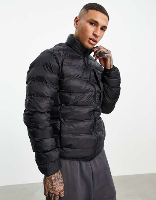 Pull&Bear – Join Life – Leichte Puffer-Jacke in Schwarz