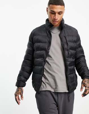 pull & bear black puffer jacket