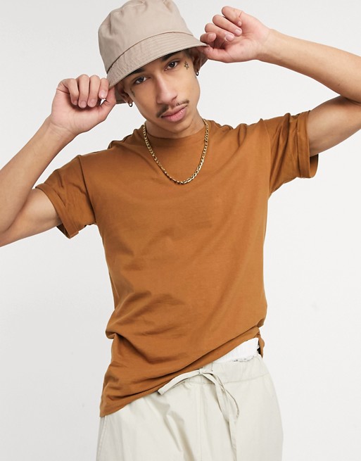 Pull&Bear Join Life muscle fit t-shirt in beige