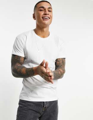Pull&Bear Pull&Bear Join Life muscle fit t-shirt in white
