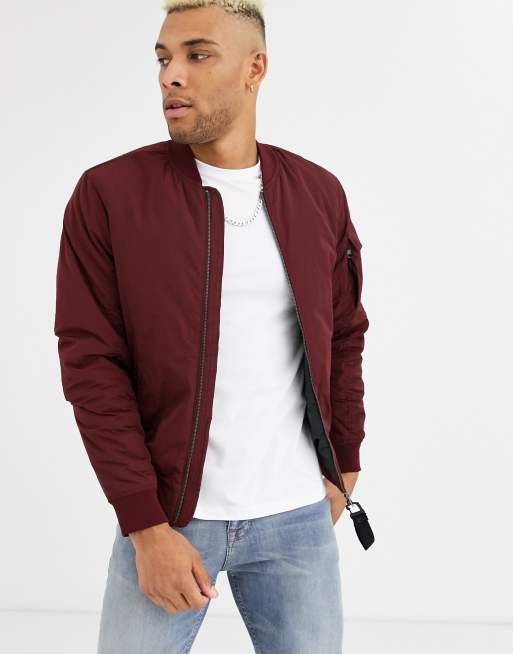 Pull and bear red on sale jacket