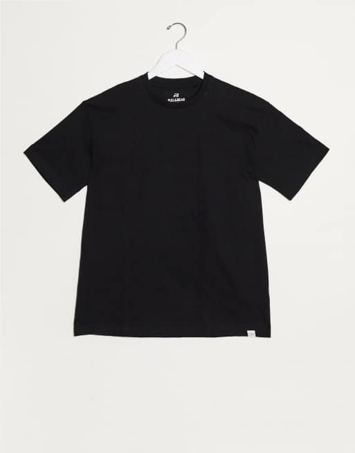 Pull&Bear – Join Life – Svart t-shirt, 4 av 4
