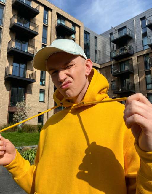Pull&Bear - Join Life - Sweat à capuche - Jaune