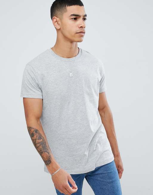 Pull&Bear - Join Life - T-shirt en coton biologique basique - Gris
