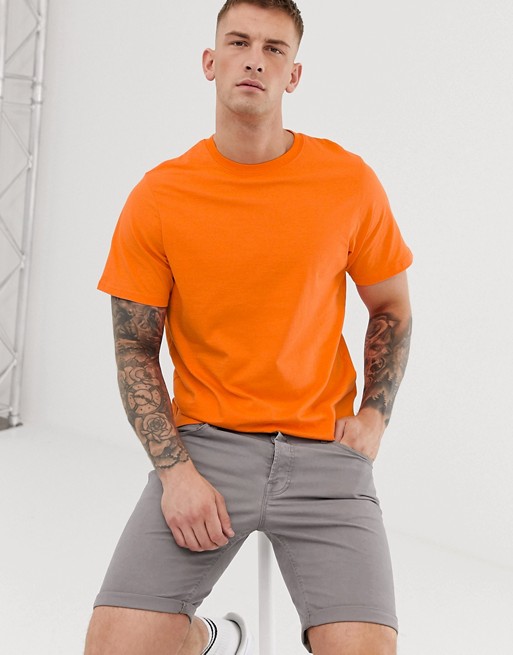 Pull&Bear Join Life t-shirt in bright orange