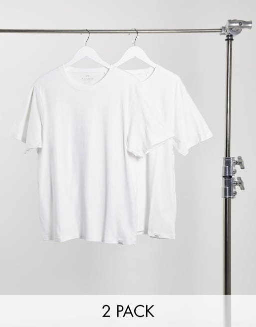 Pull&Bear – Join Life – Weiße T-Shirts im 2er-Pack