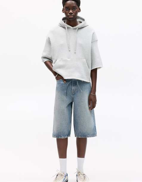 Pull&Bear - Jorts ampi blu medio - view 1