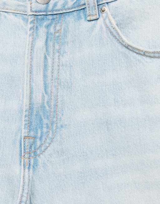 Pull&Bear - Jorts blu pallido a vita bassa, 6 di 7