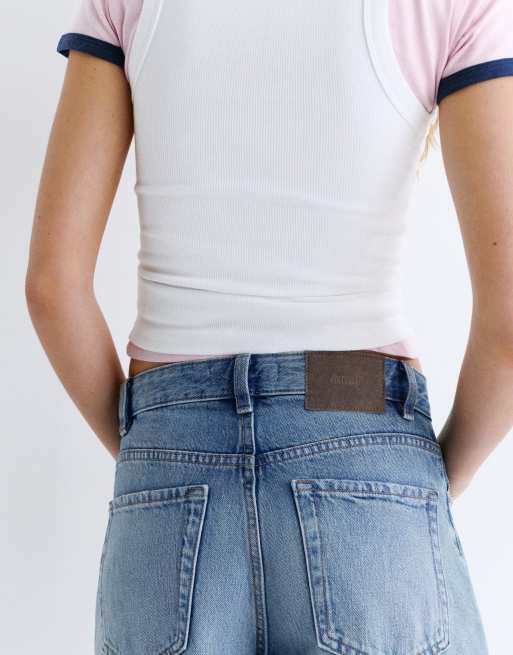 Pull&Bear – Jorts in Dunkelblau mit niedrigem Bund, 5 von 6